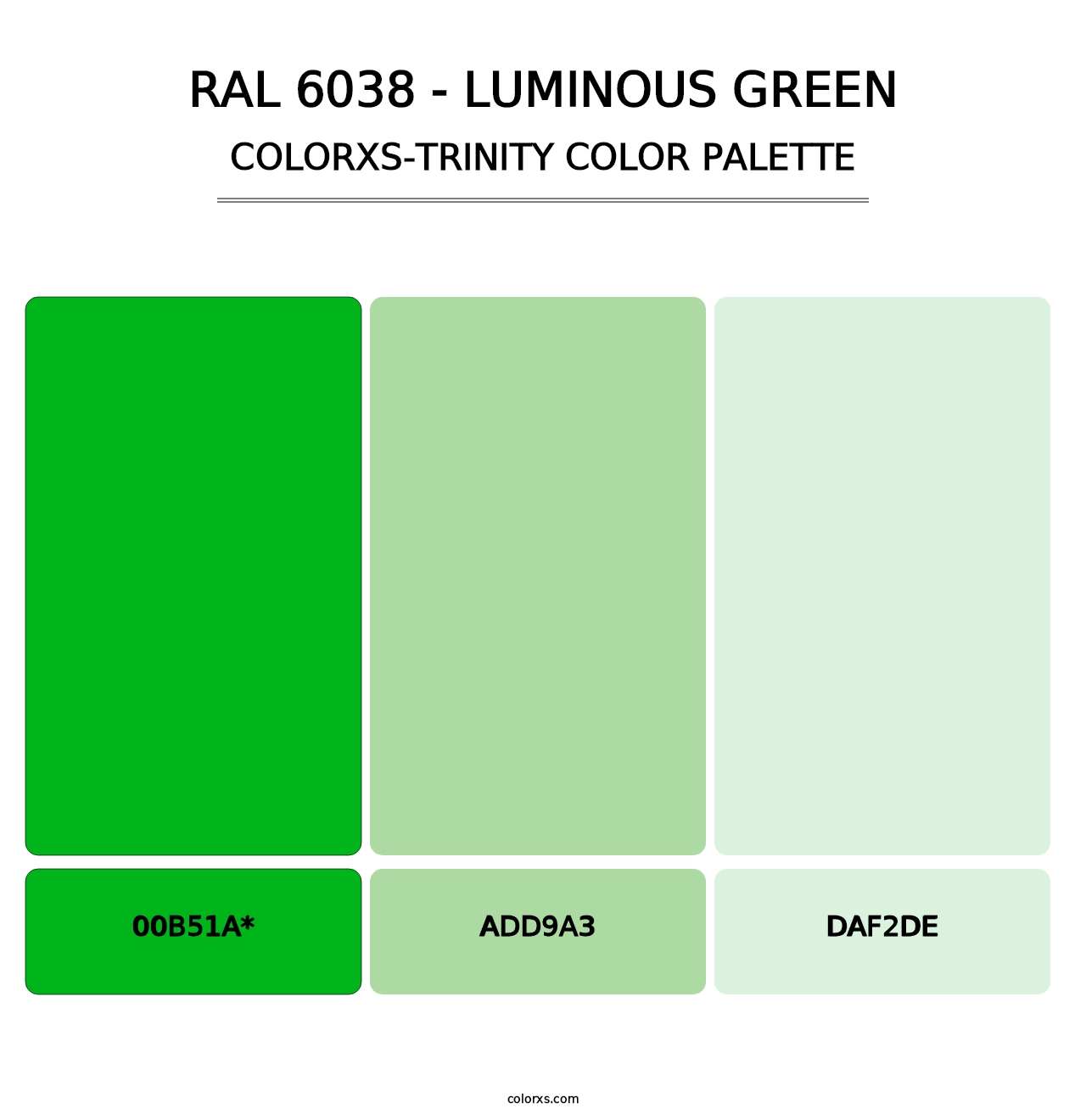 RAL 6038 - Luminous Green - Colorxs Trinity Palette