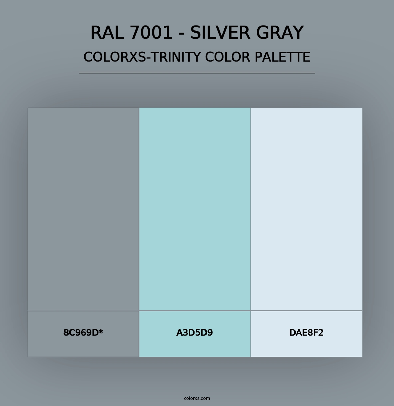 RAL 7001 - Silver Gray - Colorxs Trinity Palette