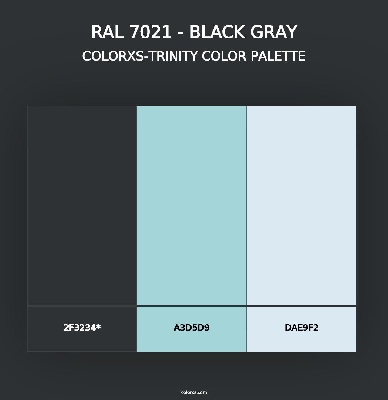 RAL 7021 - Black Gray - Colorxs Trinity Palette