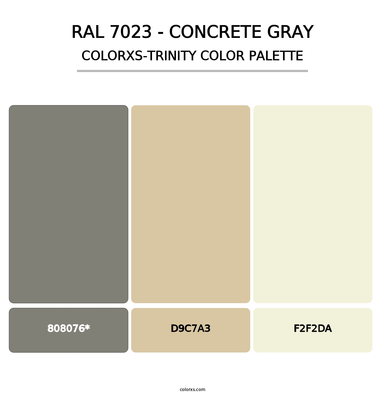 RAL 7023 - Concrete Gray - Colorxs Trinity Palette