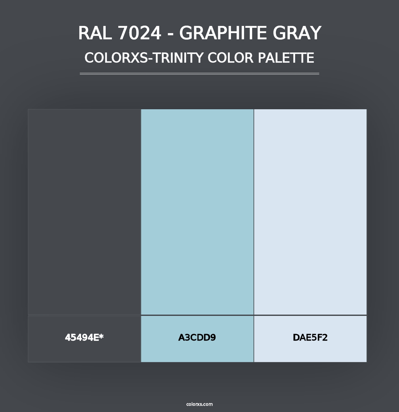 RAL 7024 - Graphite Gray - Colorxs Trinity Palette