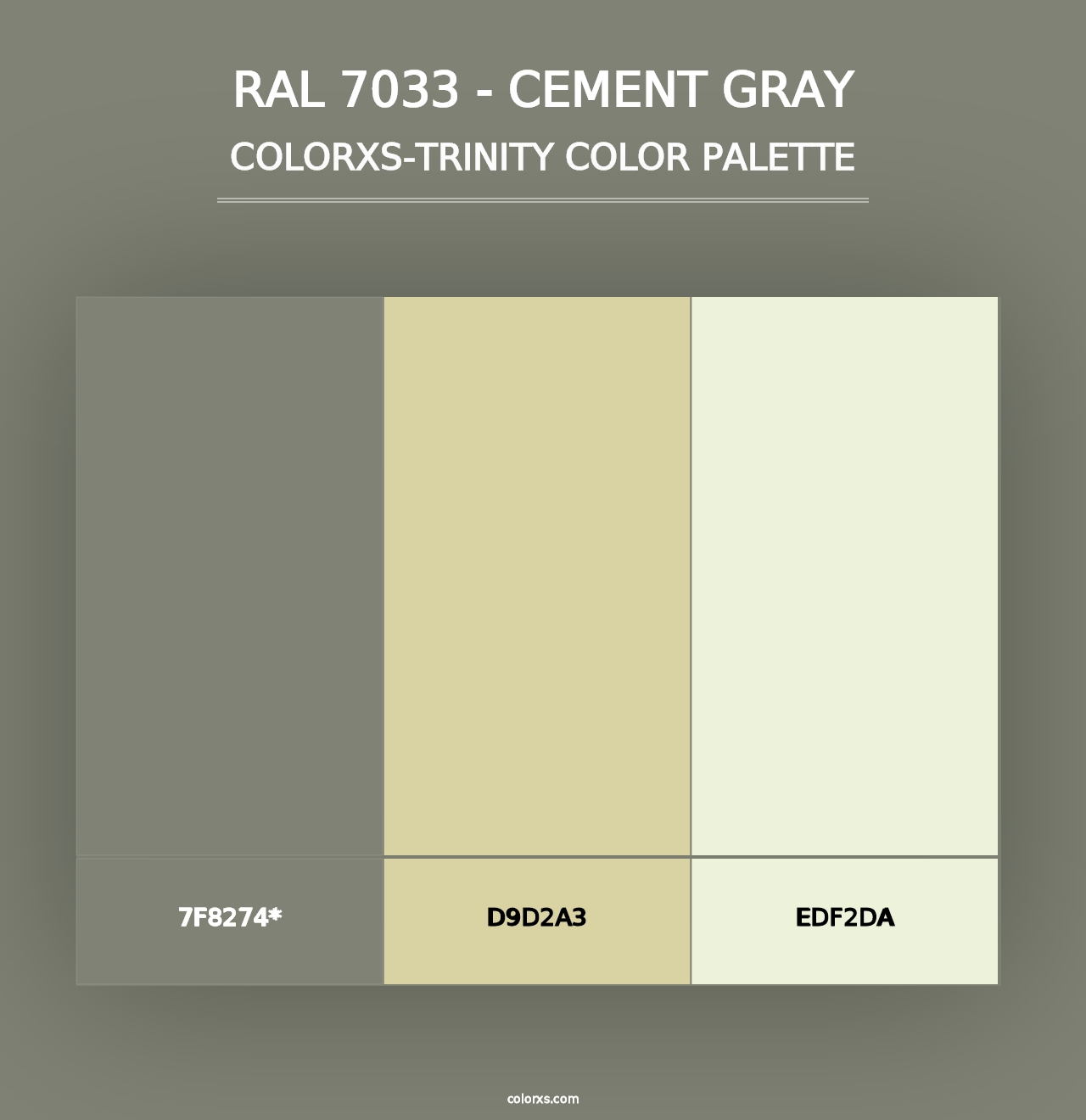 RAL 7033 - Cement Gray - Colorxs Trinity Palette