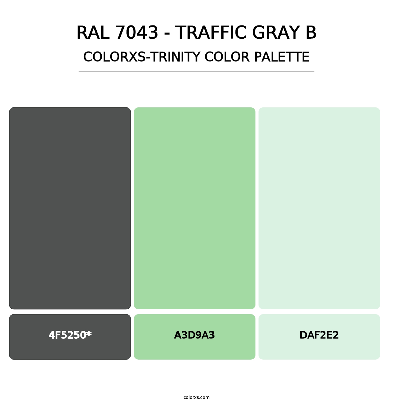 RAL 7043 - Traffic Gray B - Colorxs Trinity Palette