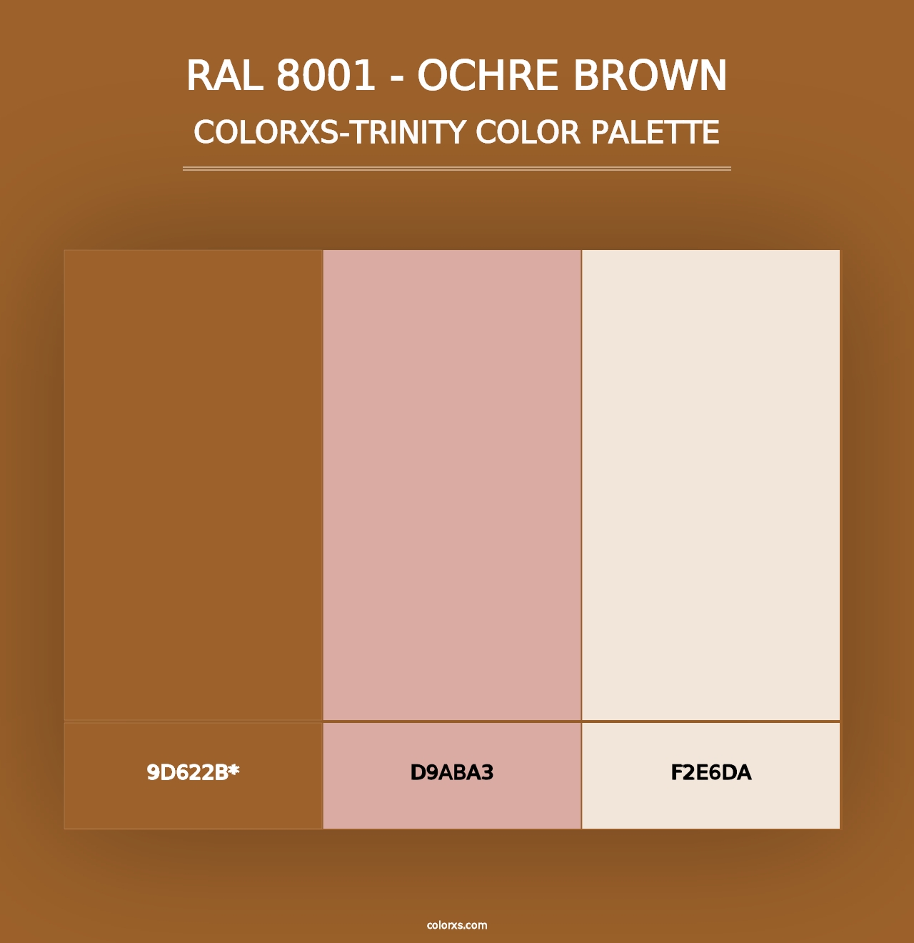 RAL 8001 - Ochre Brown - Colorxs Trinity Palette