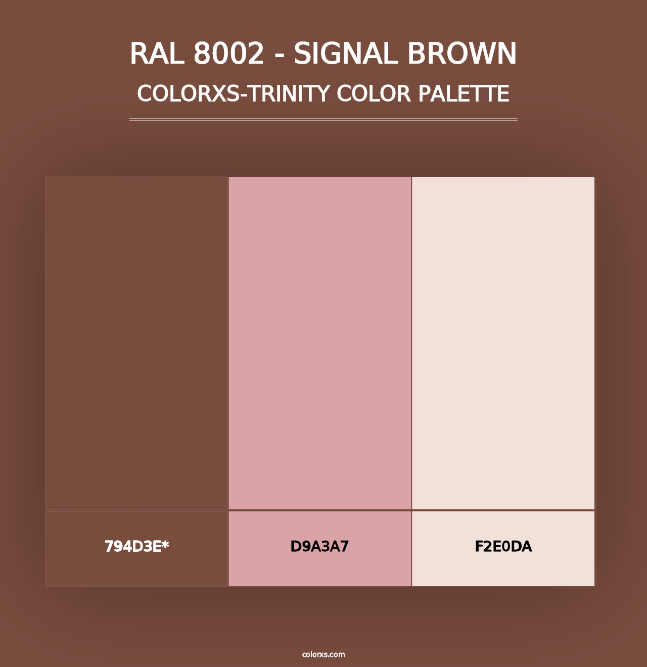 RAL 8002 - Signal Brown - Colorxs Trinity Palette