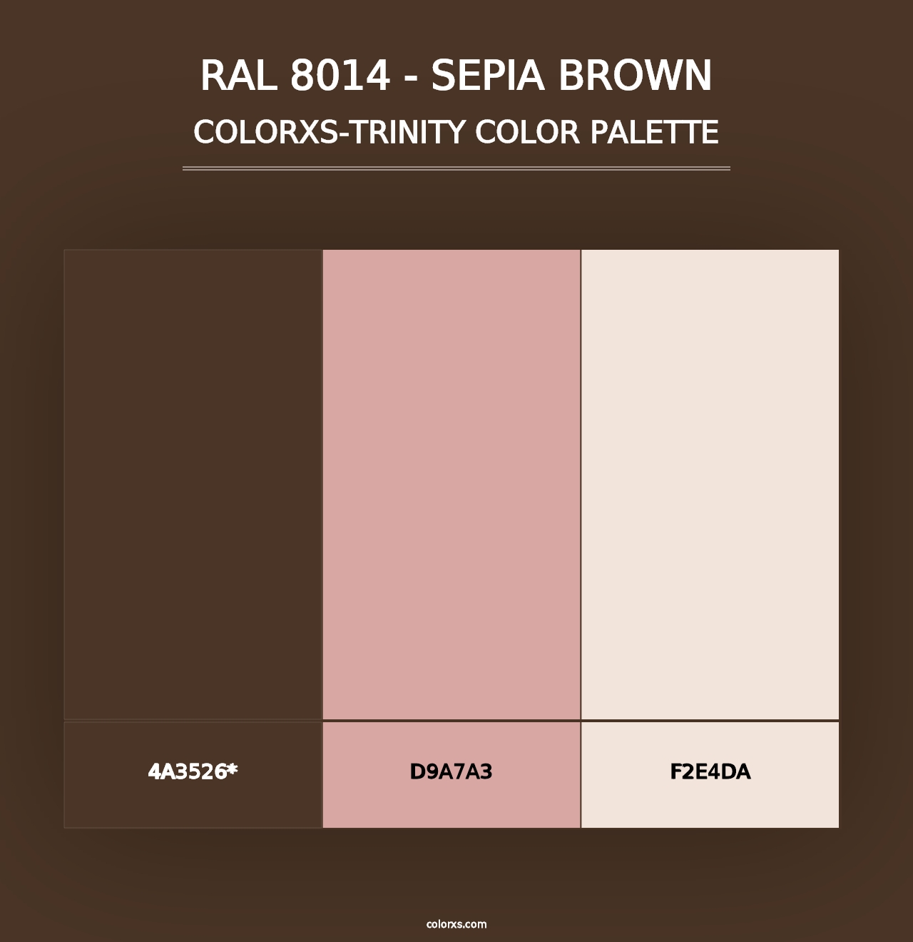 RAL 8014 - Sepia Brown - Colorxs Trinity Palette