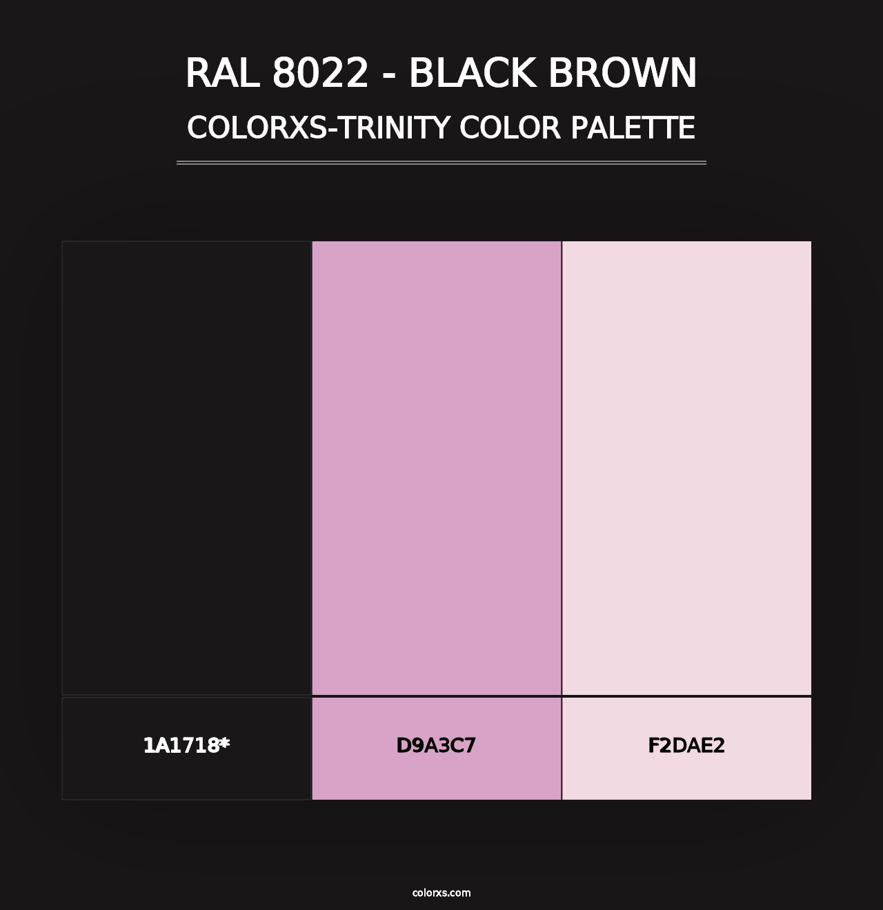 RAL 8022 - Black Brown - Colorxs Trinity Palette