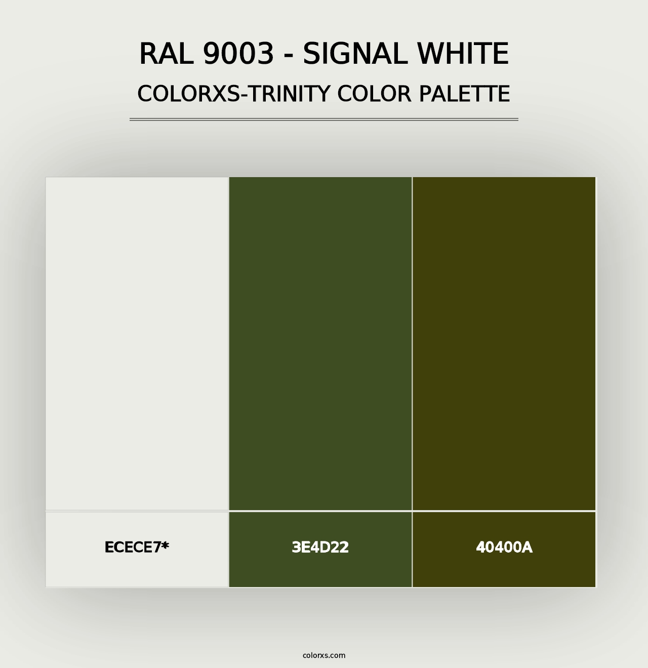 RAL 9003 - Signal White - Colorxs Trinity Palette