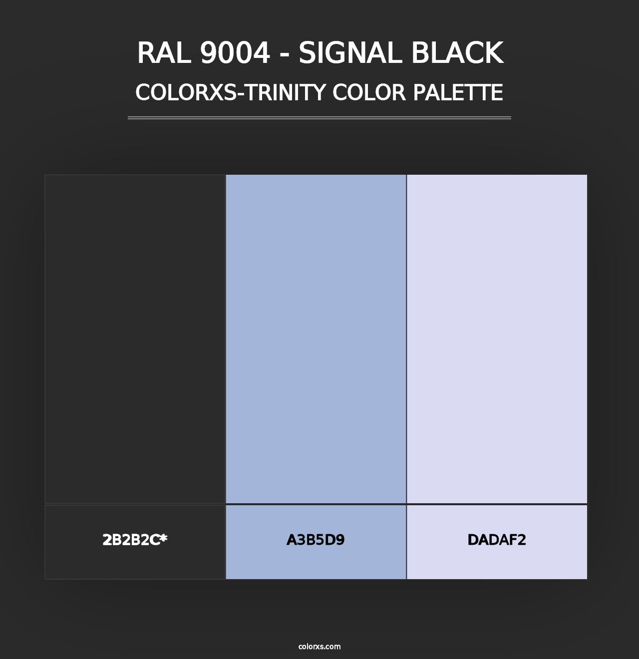 RAL 9004 - Signal Black - Colorxs Trinity Palette