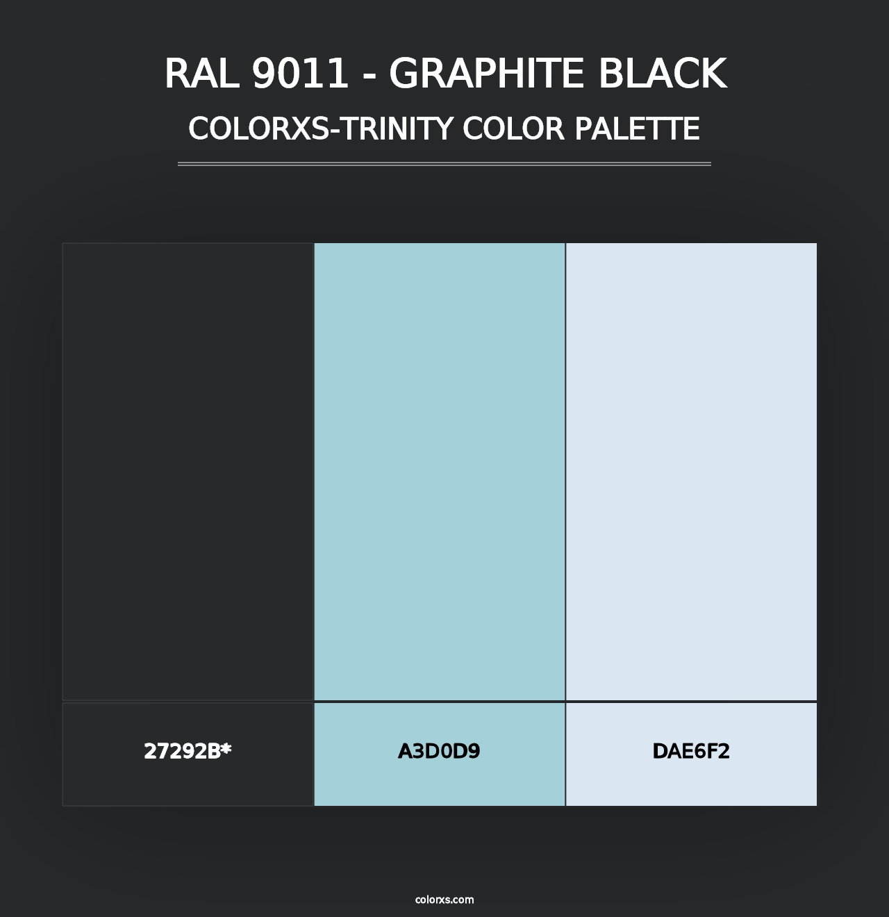 RAL 9011 - Graphite Black - Colorxs Trinity Palette