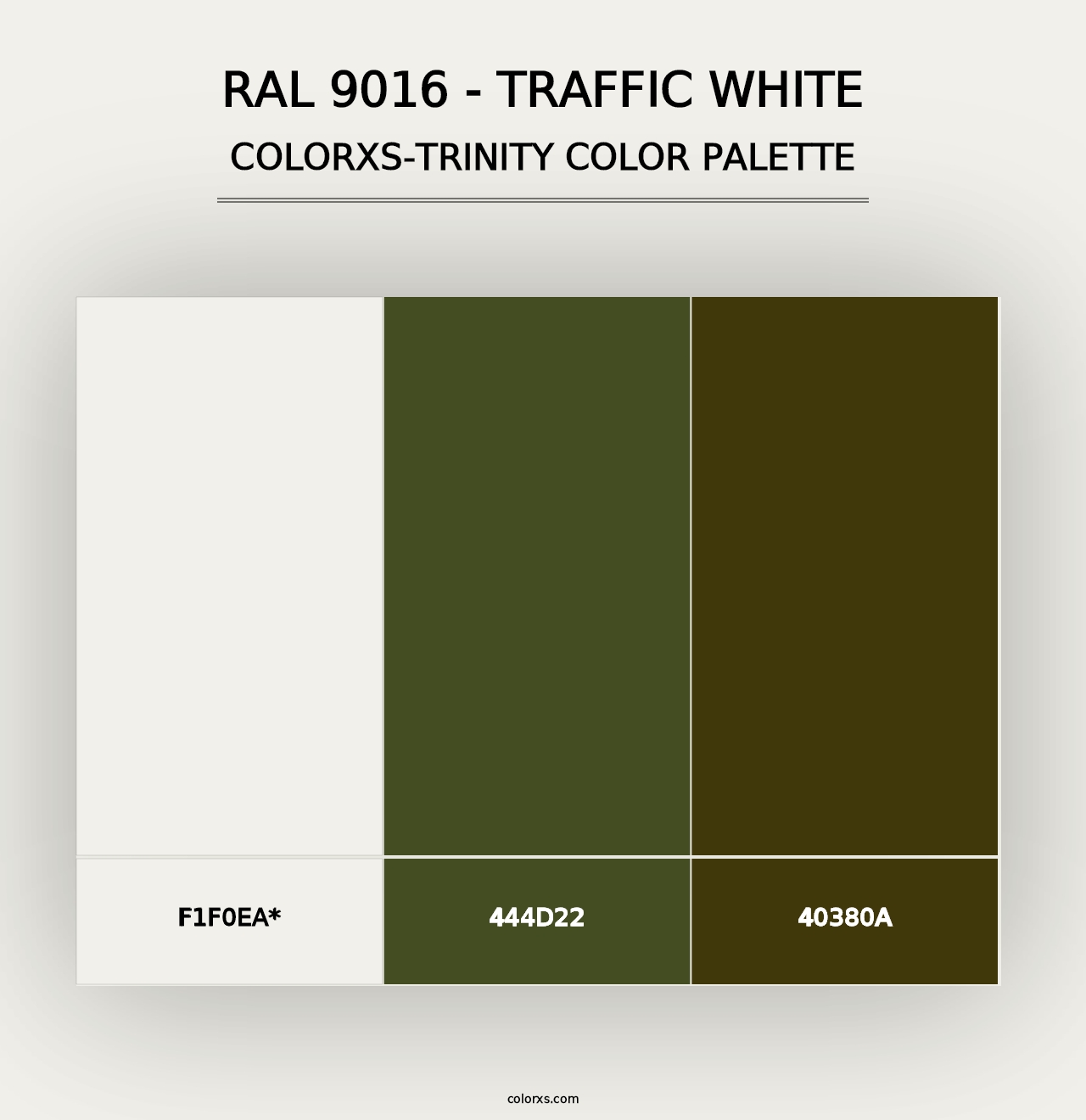 RAL 9016 - Traffic White - Colorxs Trinity Palette