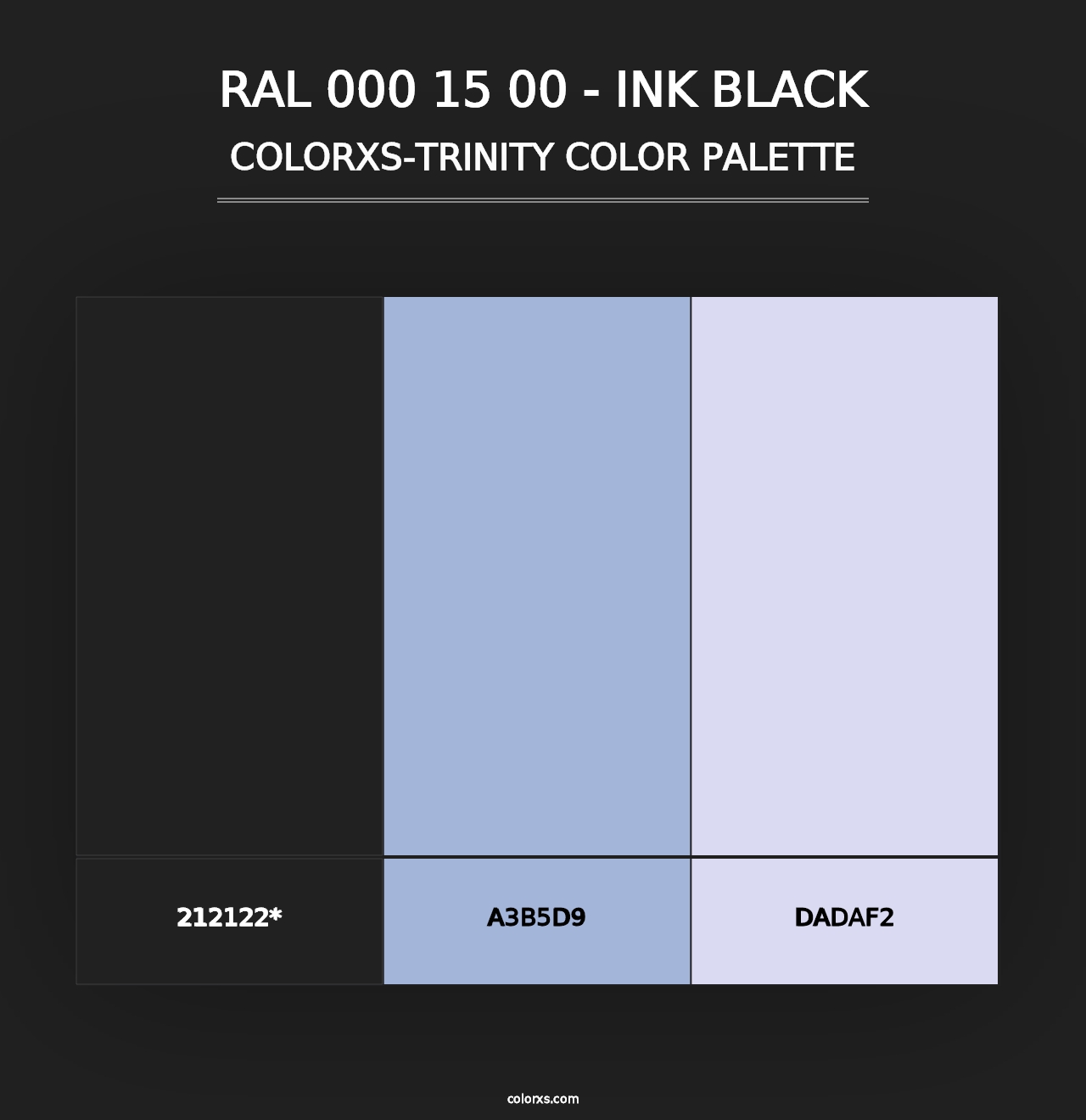 RAL 000 15 00 - Ink Black - Colorxs Trinity Palette