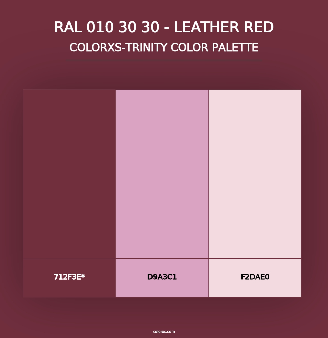 RAL 010 30 30 - Leather Red - Colorxs Trinity Palette