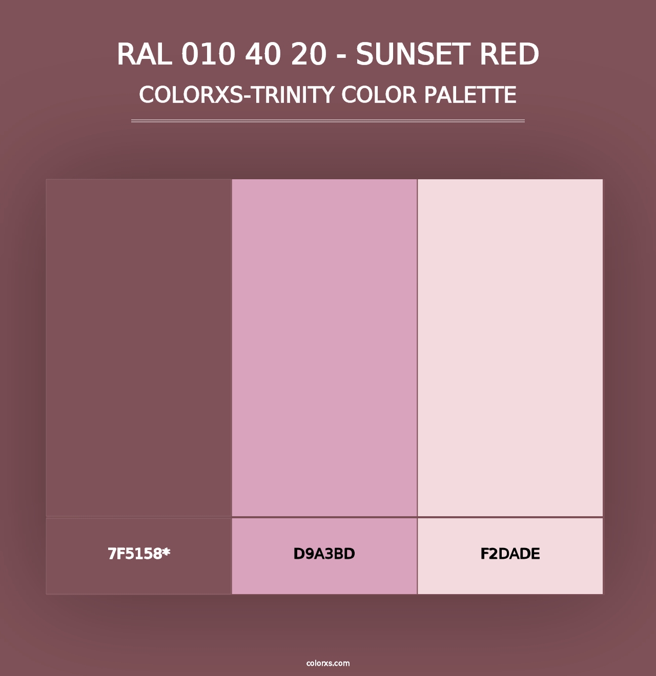 RAL 010 40 20 - Sunset Red - Colorxs Trinity Palette