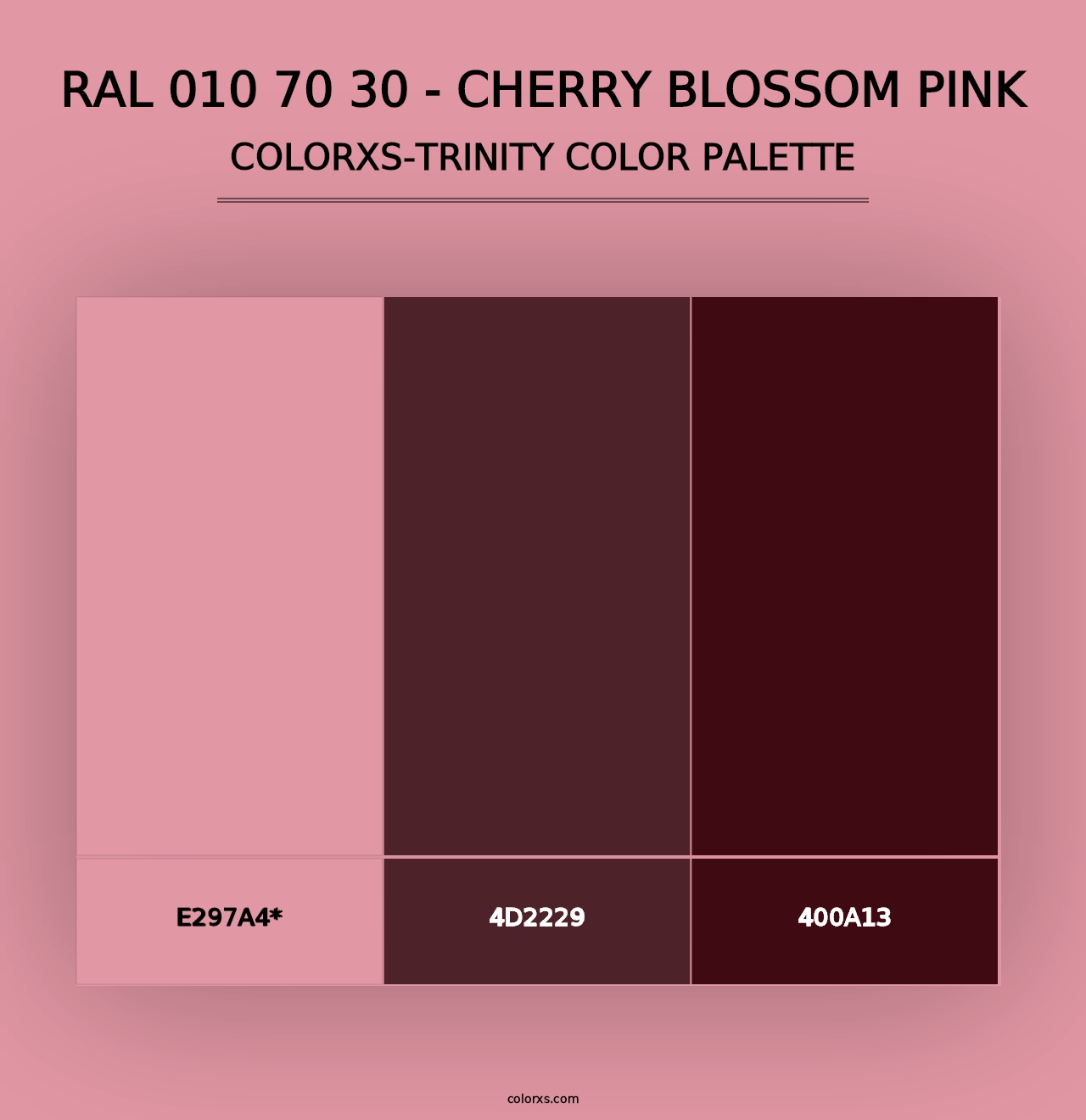 RAL 010 70 30 - Cherry Blossom Pink - Colorxs Trinity Palette