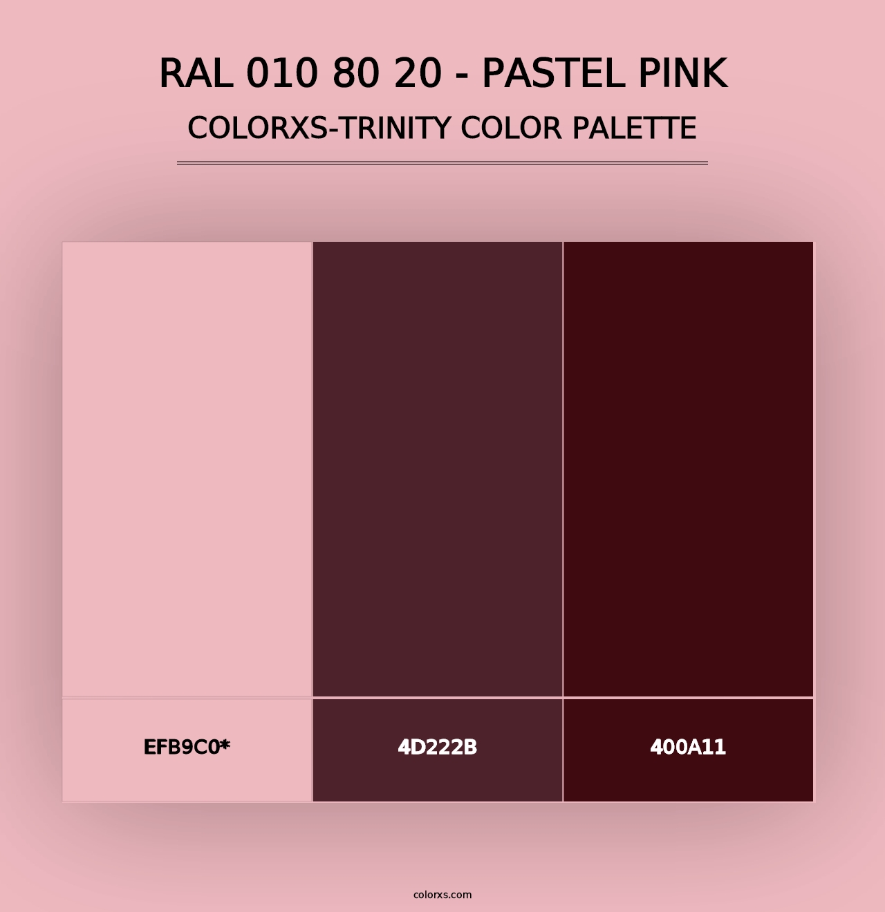 RAL 010 80 20 - Pastel Pink - Colorxs Trinity Palette