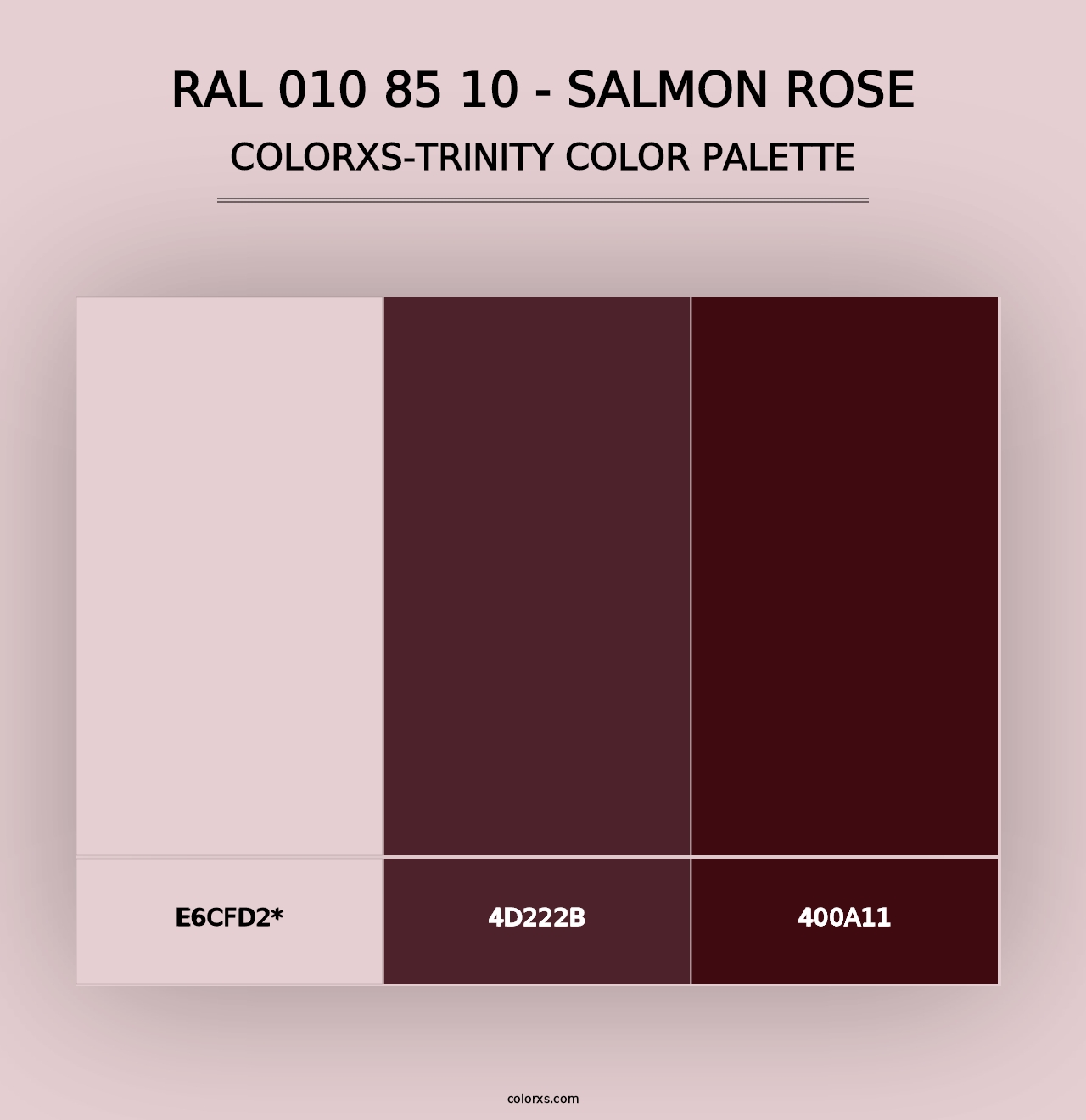 RAL 010 85 10 - Salmon Rose - Colorxs Trinity Palette