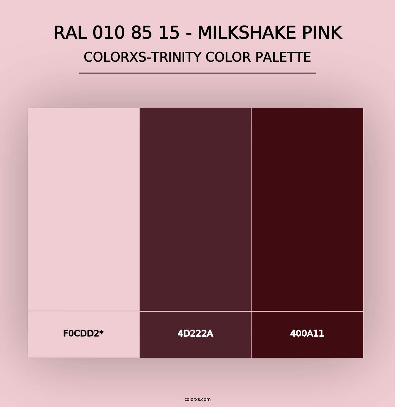 RAL 010 85 15 - Milkshake Pink - Colorxs Trinity Palette