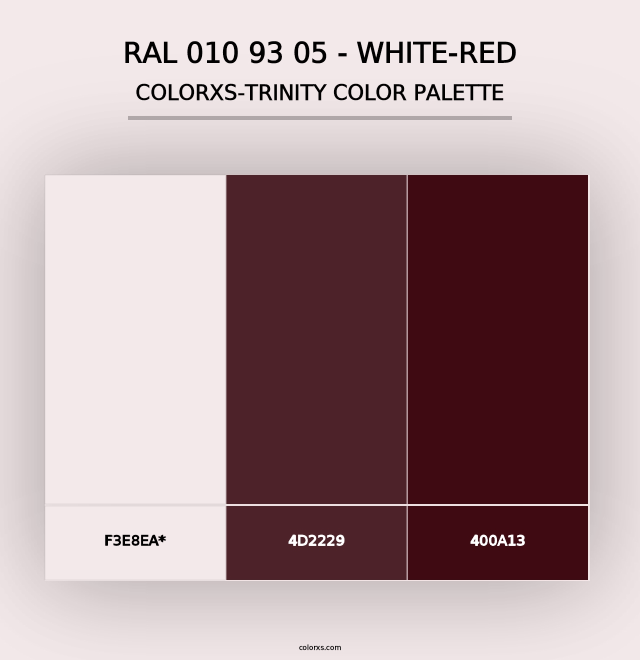 RAL 010 93 05 - White-Red - Colorxs Trinity Palette