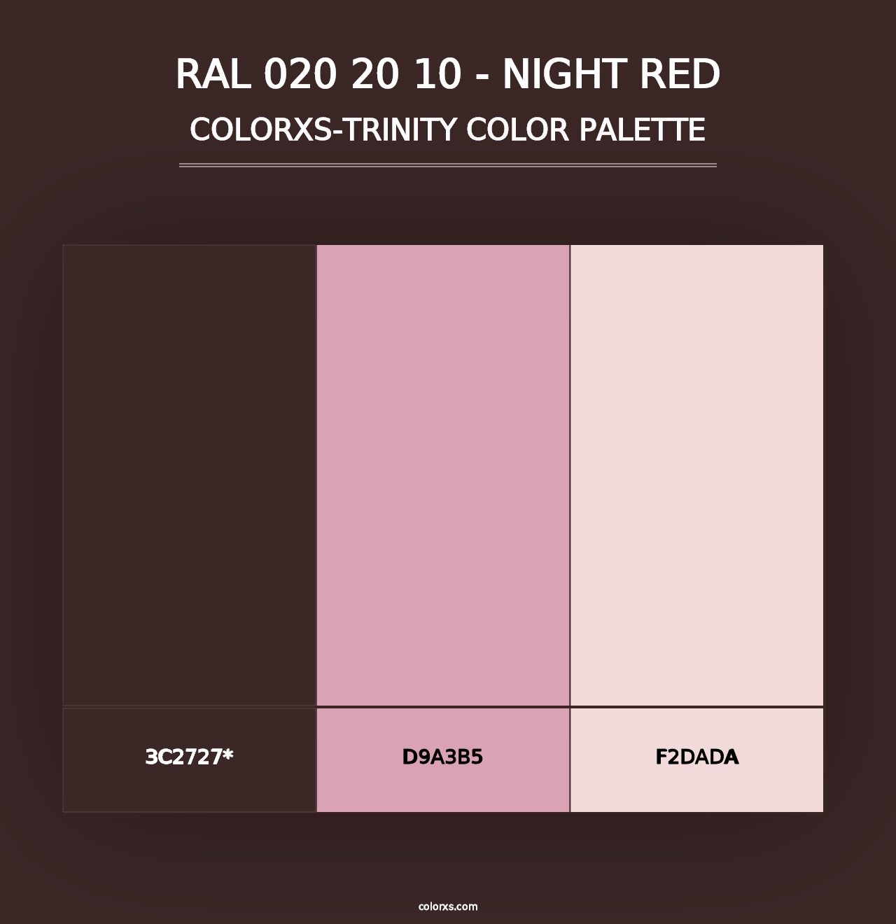 RAL 020 20 10 - Night Red - Colorxs Trinity Palette