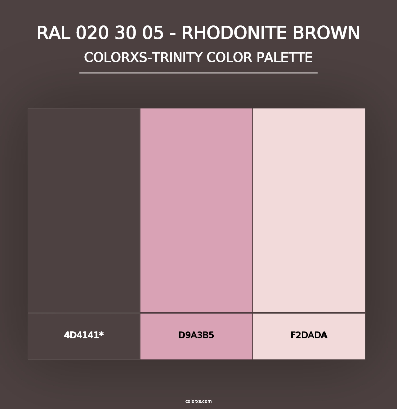 RAL 020 30 05 - Rhodonite Brown - Colorxs Trinity Palette