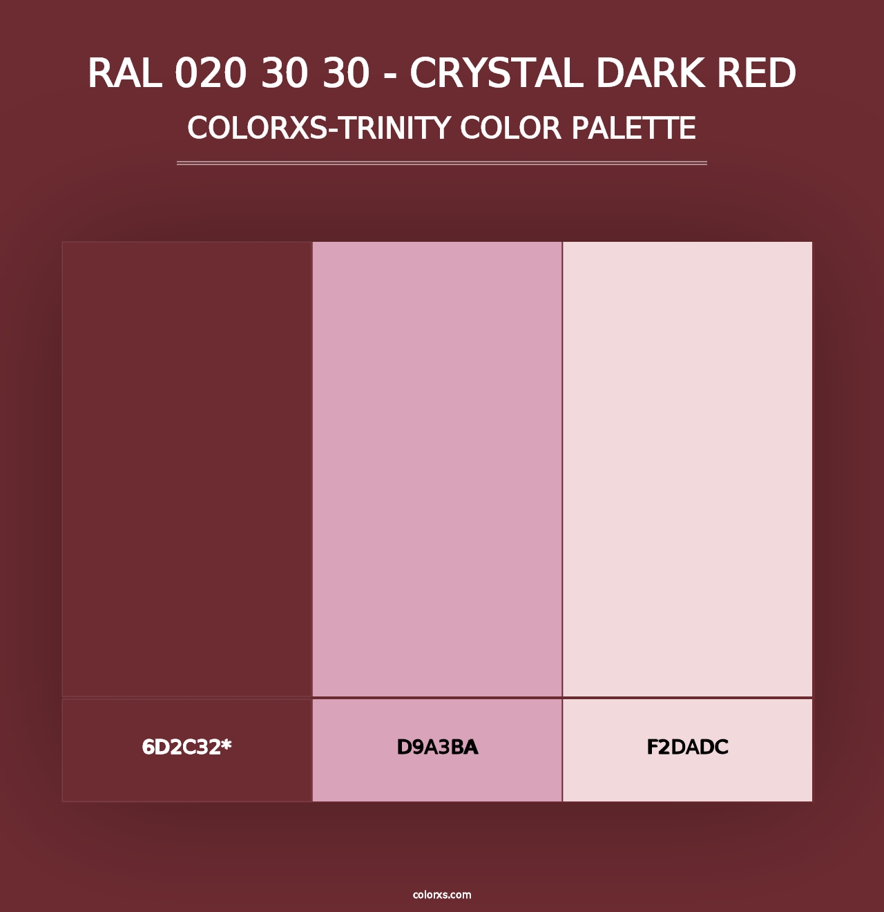 RAL 020 30 30 - Crystal Dark Red - Colorxs Trinity Palette