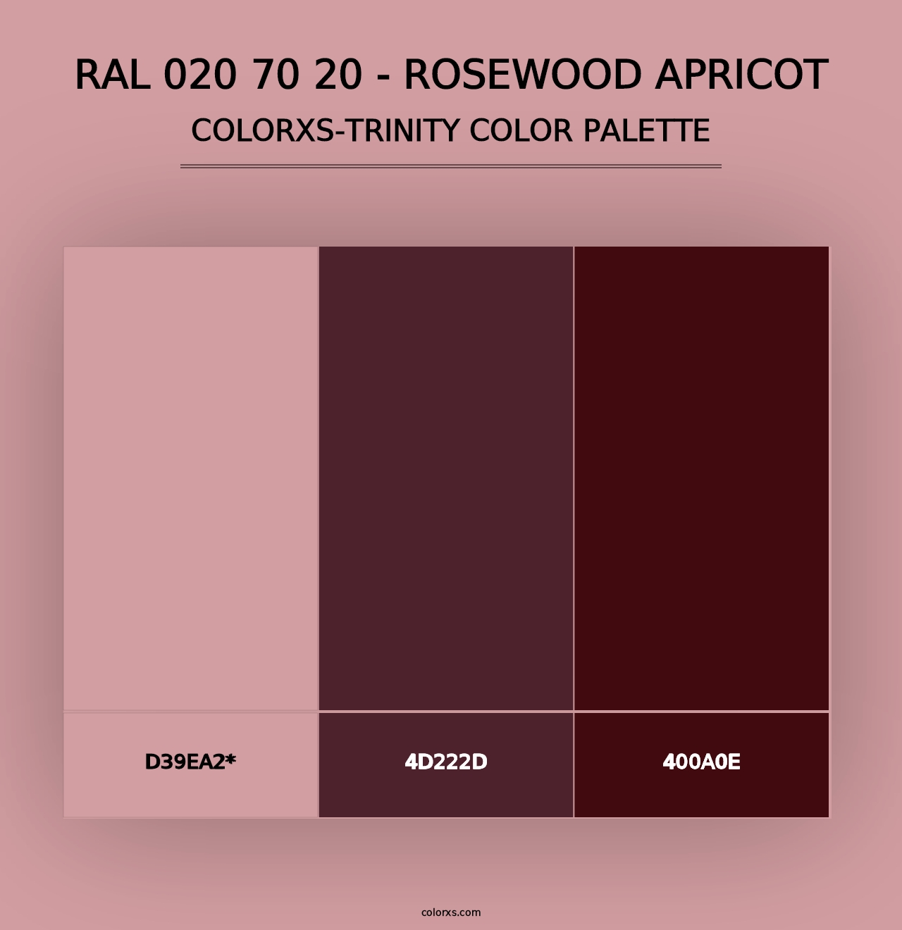 RAL 020 70 20 - Rosewood Apricot - Colorxs Trinity Palette