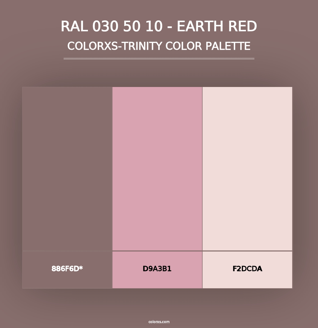 RAL 030 50 10 - Earth Red - Colorxs Trinity Palette