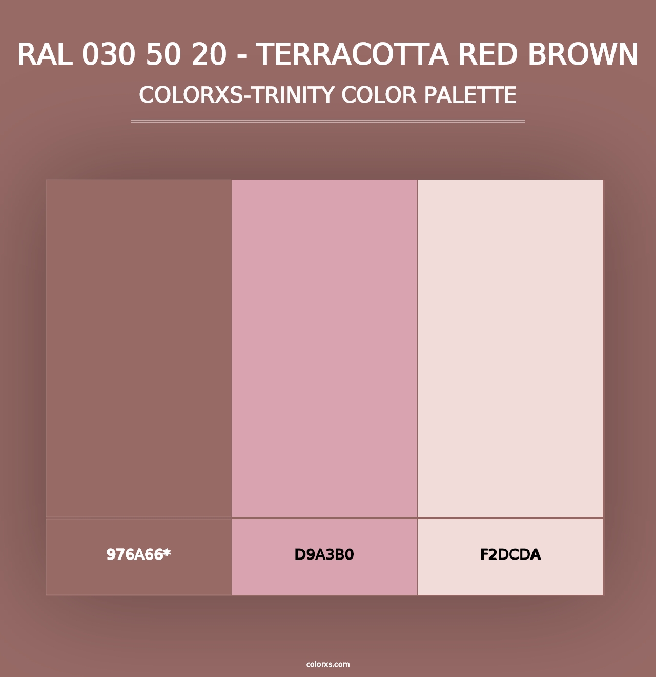 RAL 030 50 20 - Terracotta Red Brown - Colorxs Trinity Palette