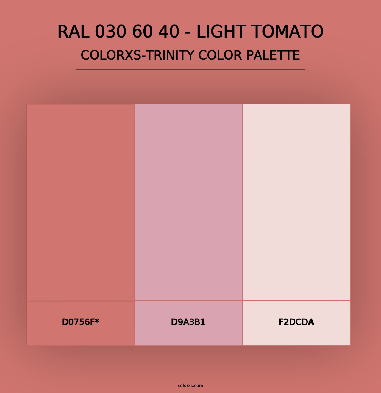 RAL 030 60 40 - Light Tomato - Colorxs Trinity Palette