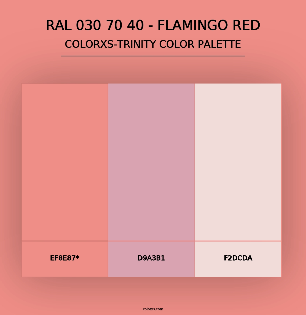 RAL 030 70 40 - Flamingo Red - Colorxs Trinity Palette