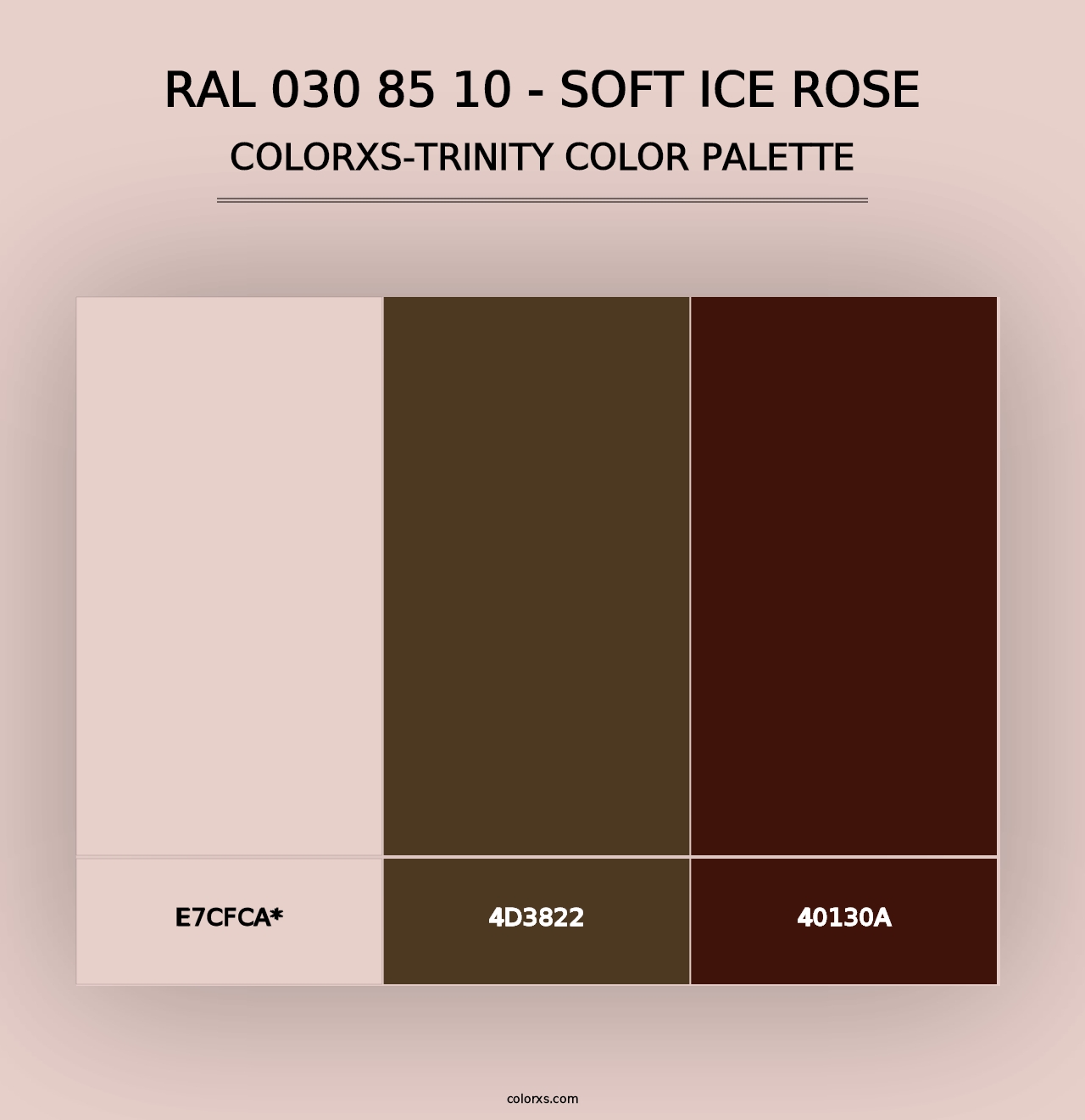 RAL 030 85 10 - Soft Ice Rose - Colorxs Trinity Palette