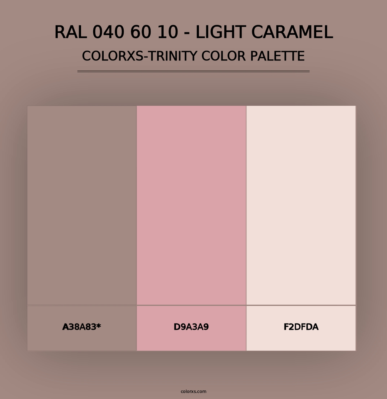 RAL 040 60 10 - Light Caramel - Colorxs Trinity Palette