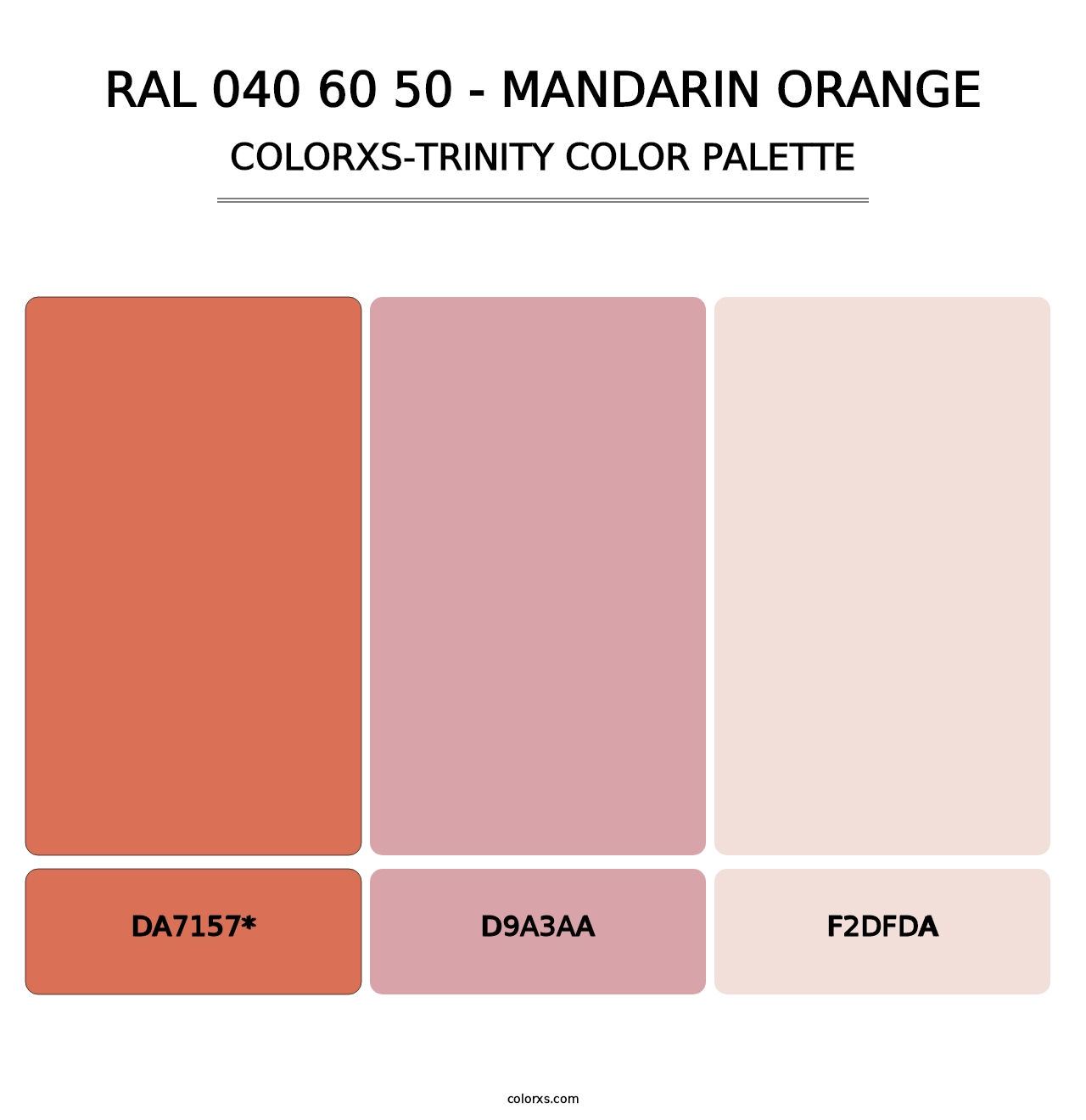 RAL 040 60 50 - Mandarin Orange - Colorxs Trinity Palette