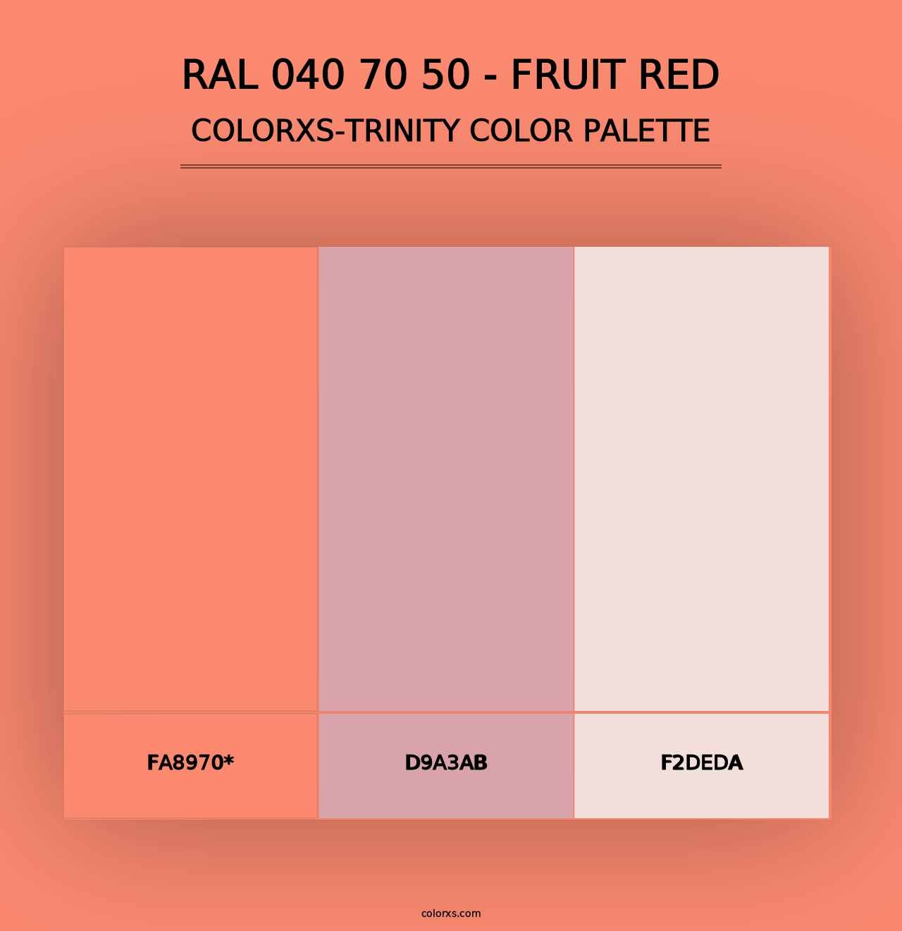 RAL 040 70 50 - Fruit Red - Colorxs Trinity Palette