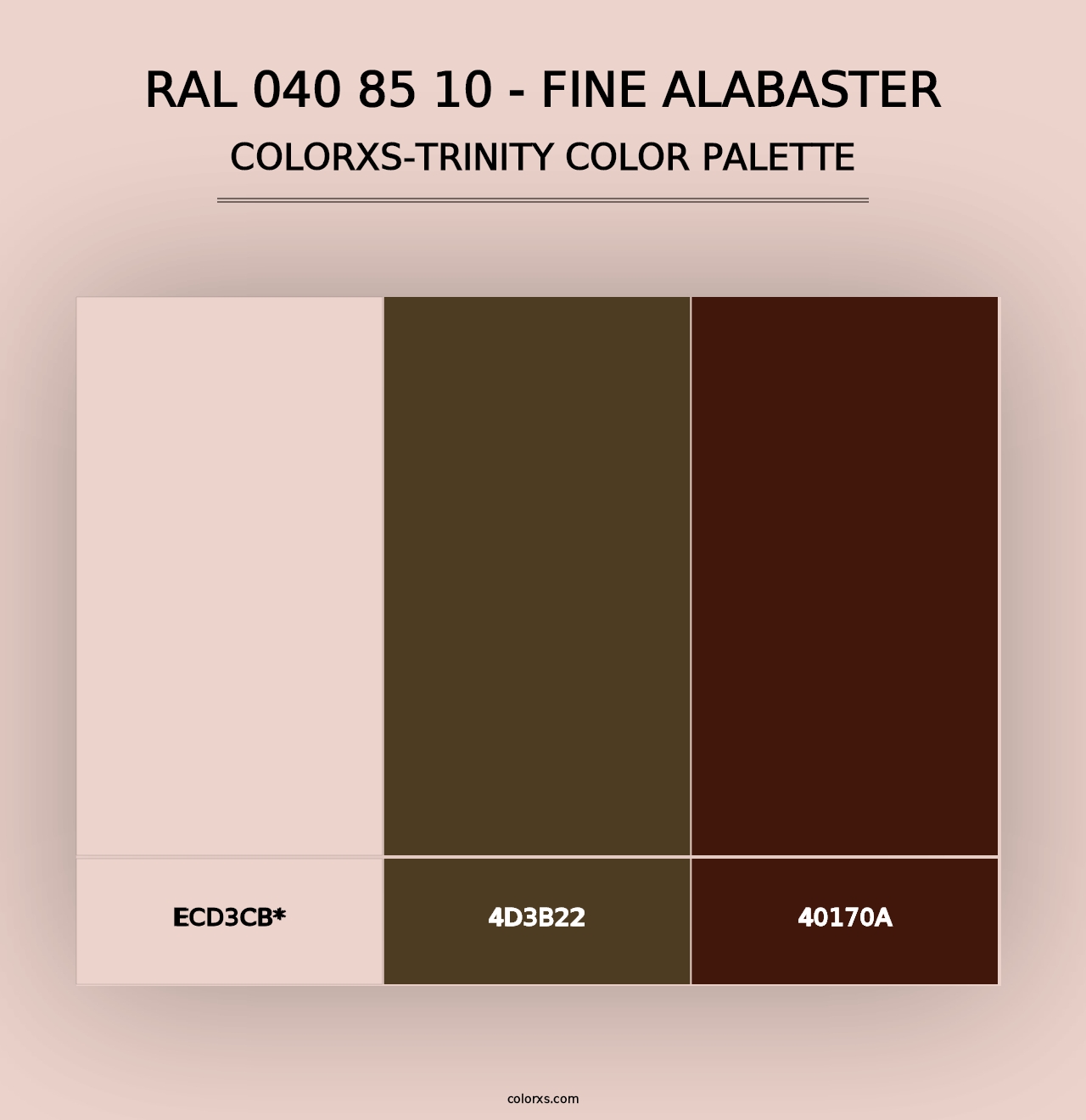 RAL 040 85 10 - Fine Alabaster - Colorxs Trinity Palette