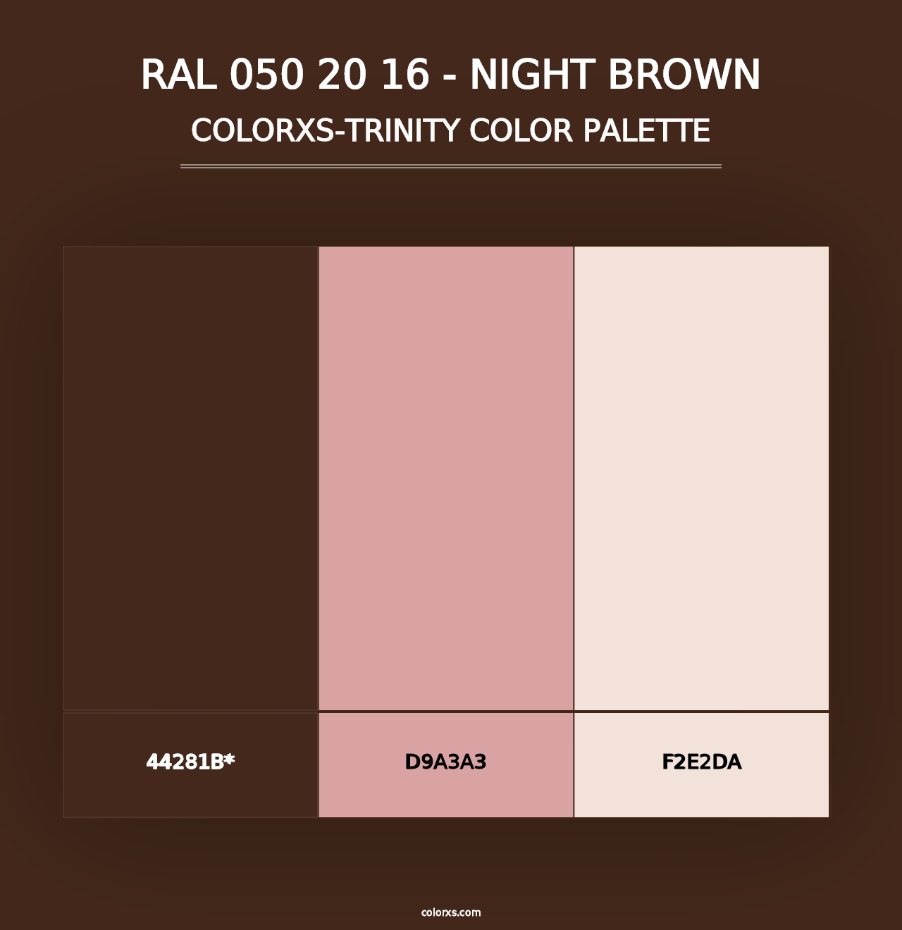 RAL 050 20 16 - Night Brown - Colorxs Trinity Palette