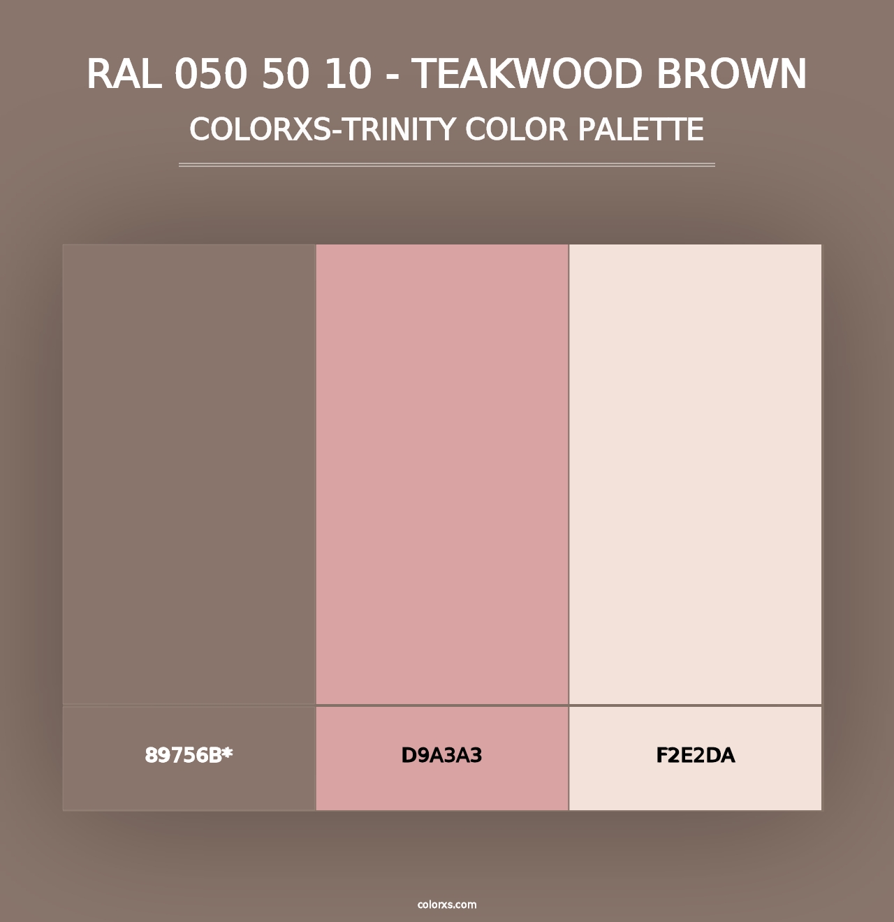 RAL 050 50 10 - Teakwood Brown - Colorxs Trinity Palette