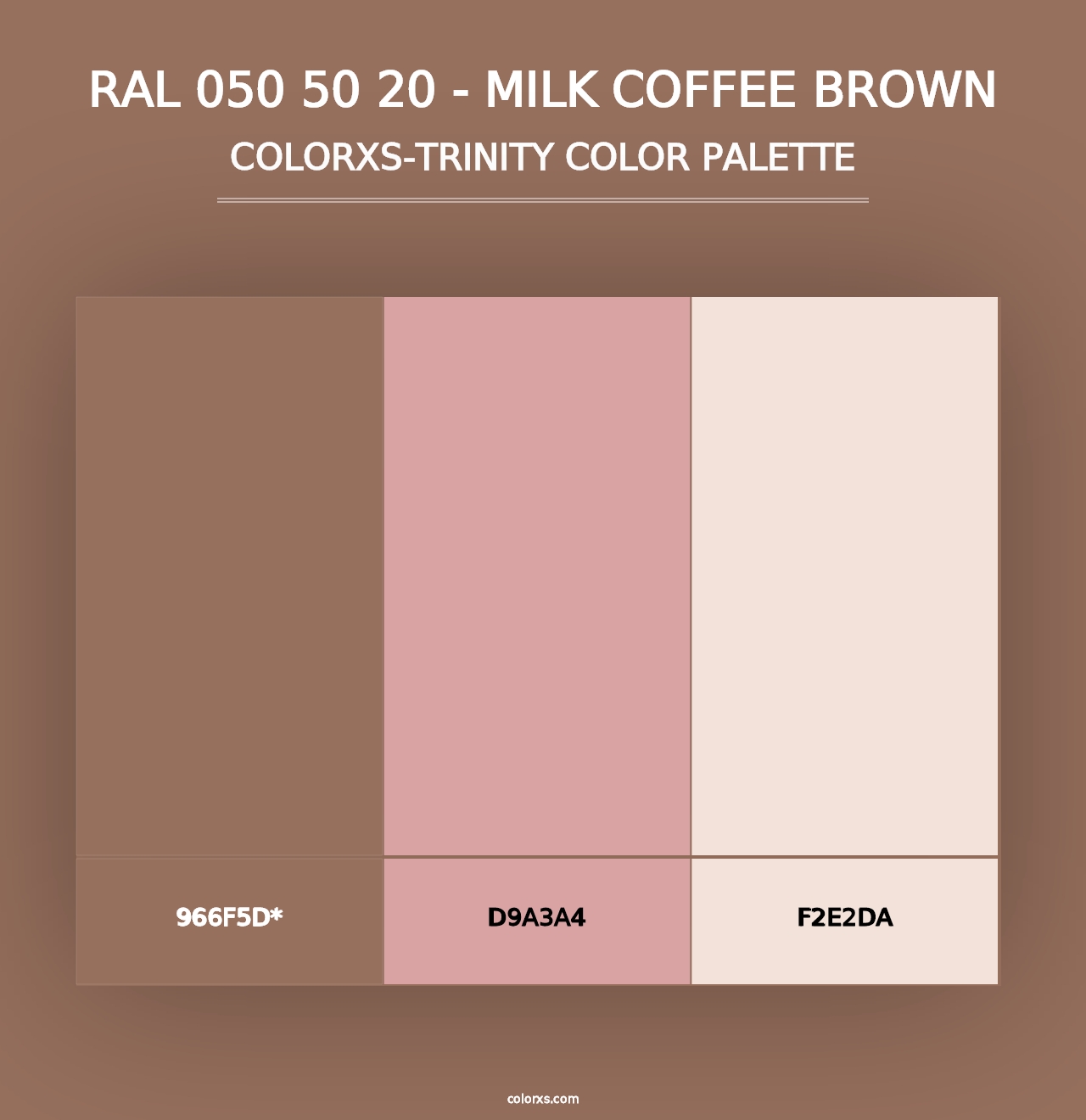 RAL 050 50 20 - Milk Coffee Brown - Colorxs Trinity Palette