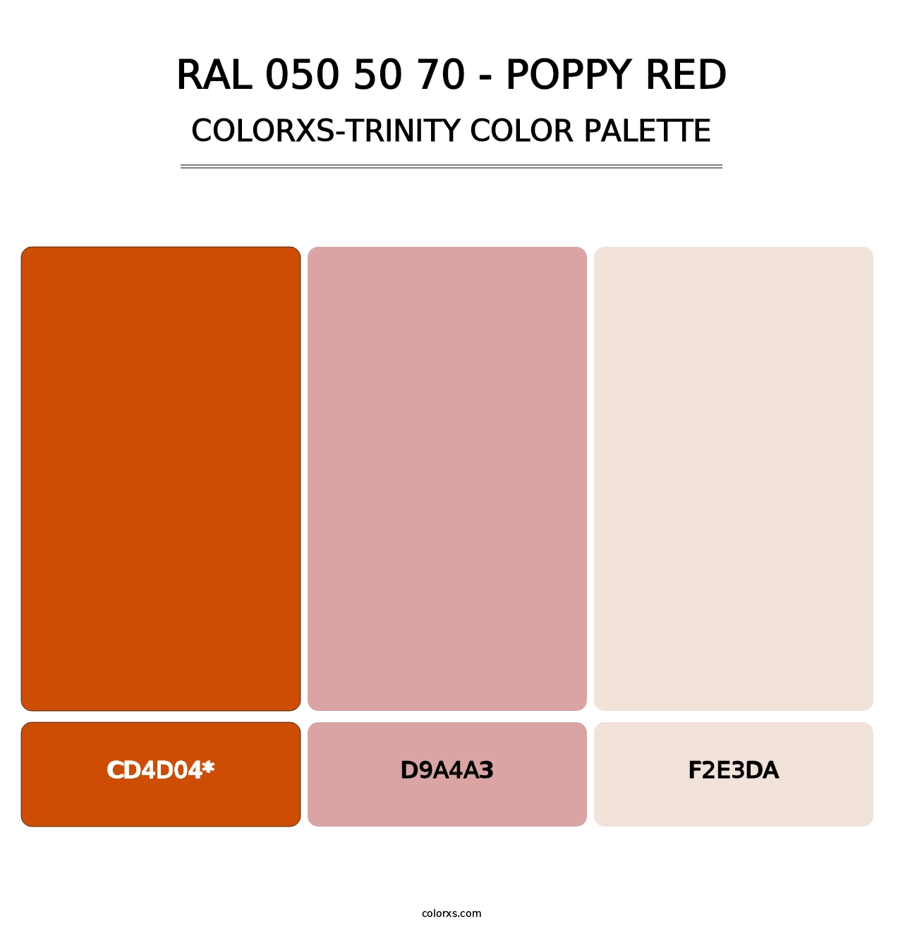 RAL 050 50 70 - Poppy Red - Colorxs Trinity Palette