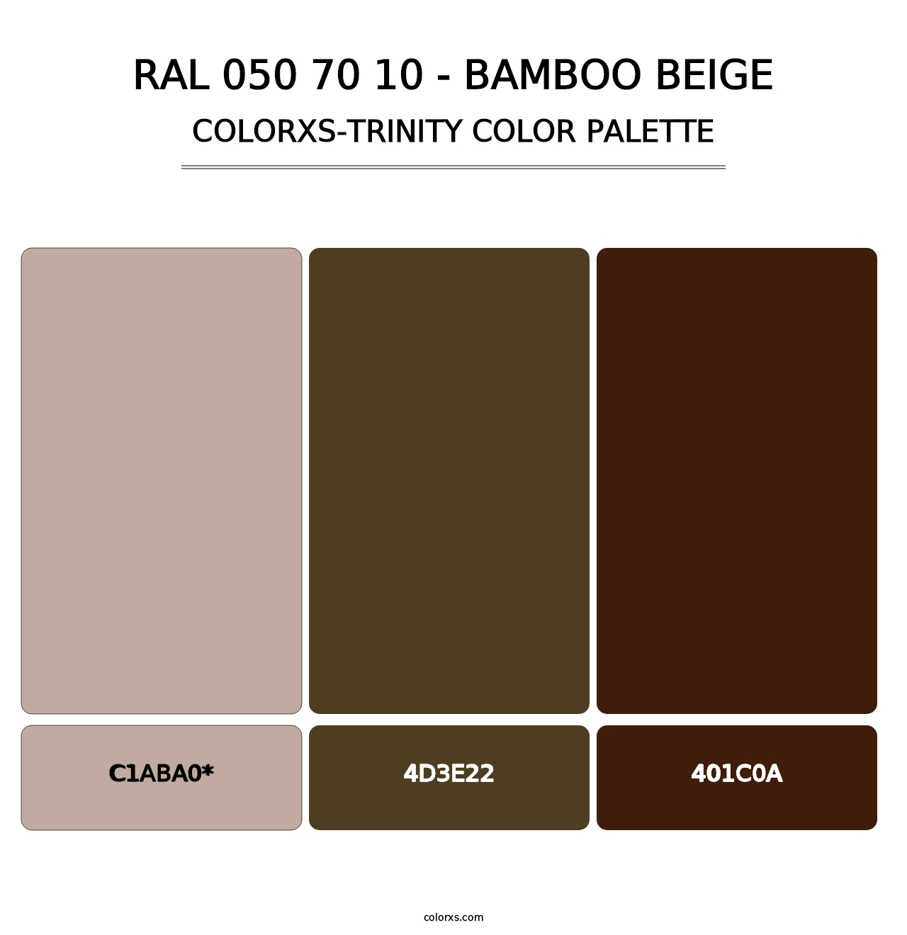 RAL 050 70 10 - Bamboo Beige - Colorxs Trinity Palette