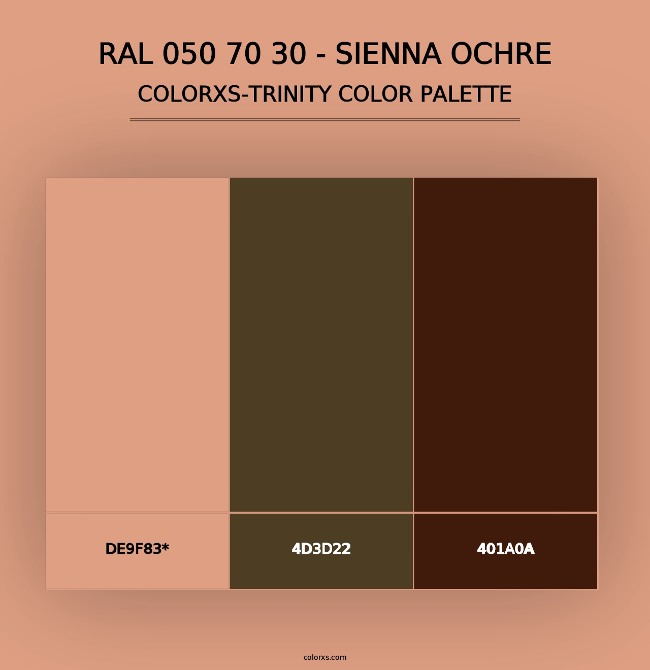 RAL 050 70 30 - Sienna Ochre - Colorxs Trinity Palette