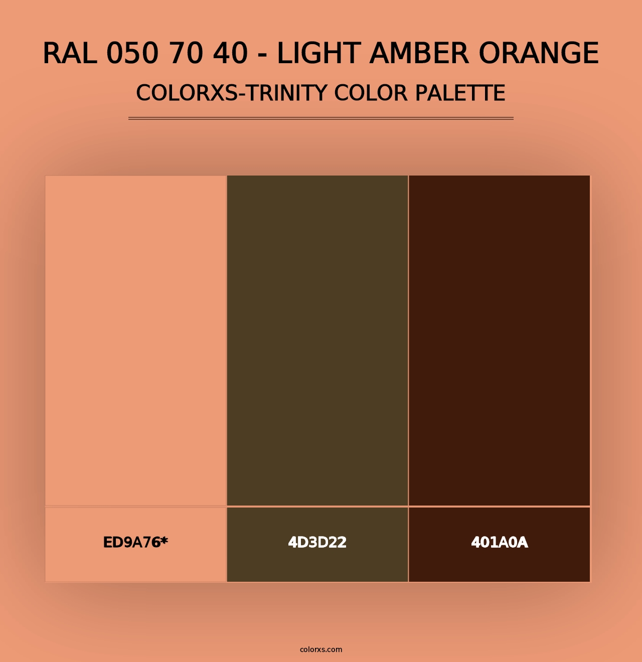 RAL 050 70 40 - Light Amber Orange - Colorxs Trinity Palette