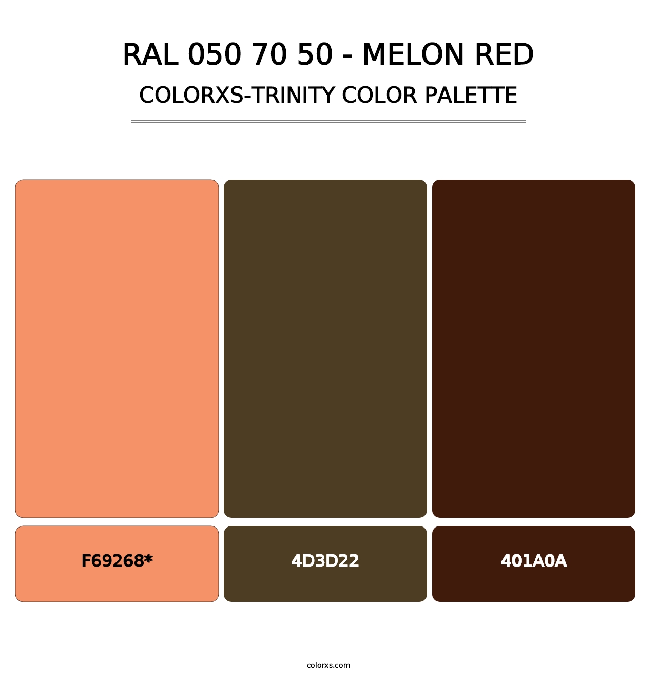 RAL 050 70 50 - Melon Red - Colorxs Trinity Palette