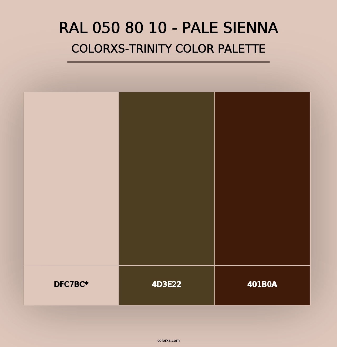 RAL 050 80 10 - Pale Sienna - Colorxs Trinity Palette