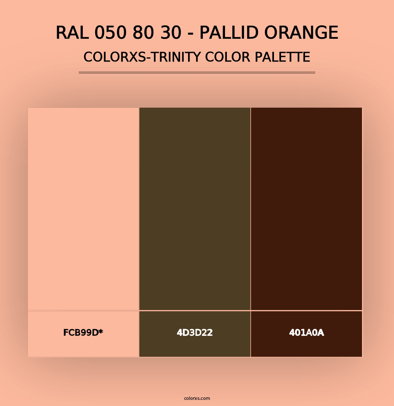 RAL 050 80 30 - Pallid Orange - Colorxs Trinity Palette