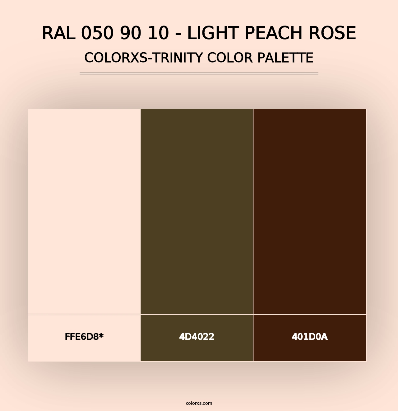 RAL 050 90 10 - Light Peach Rose - Colorxs Trinity Palette