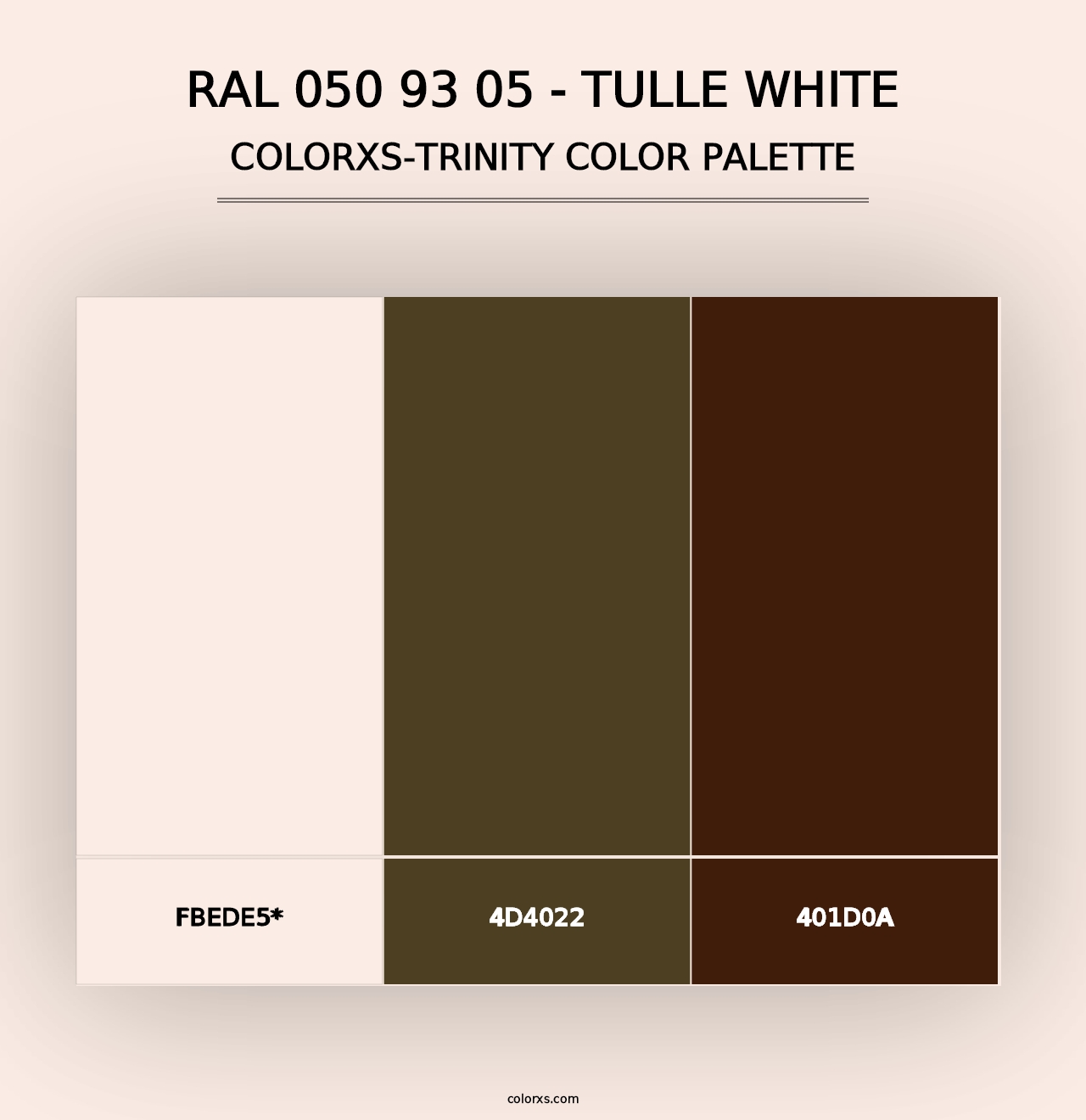 RAL 050 93 05 - Tulle White - Colorxs Trinity Palette