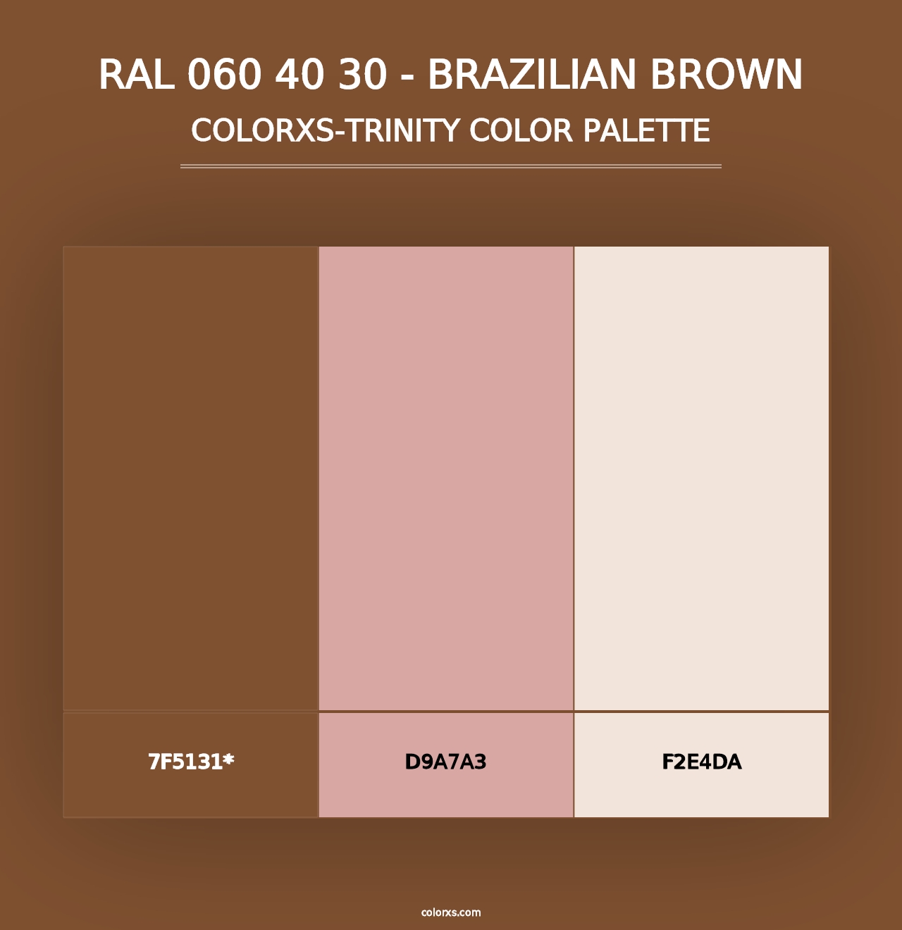 RAL 060 40 30 - Brazilian Brown - Colorxs Trinity Palette