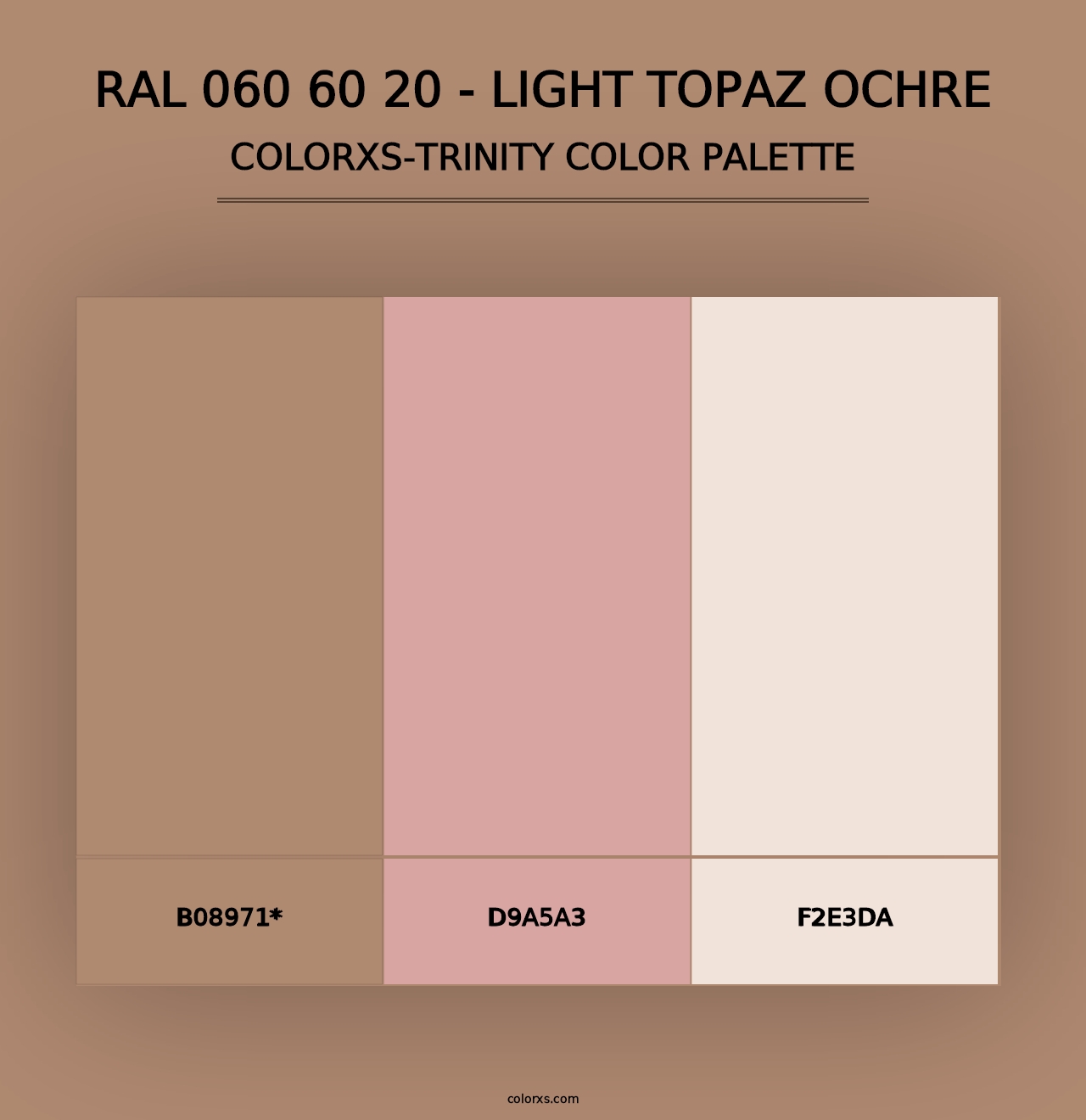 RAL 060 60 20 - Light Topaz Ochre - Colorxs Trinity Palette